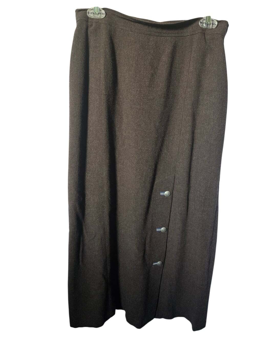 Vintage Landhaus C & A Wool Blend Trachten Skirt Brown Alpine Oktoberfest Cottag